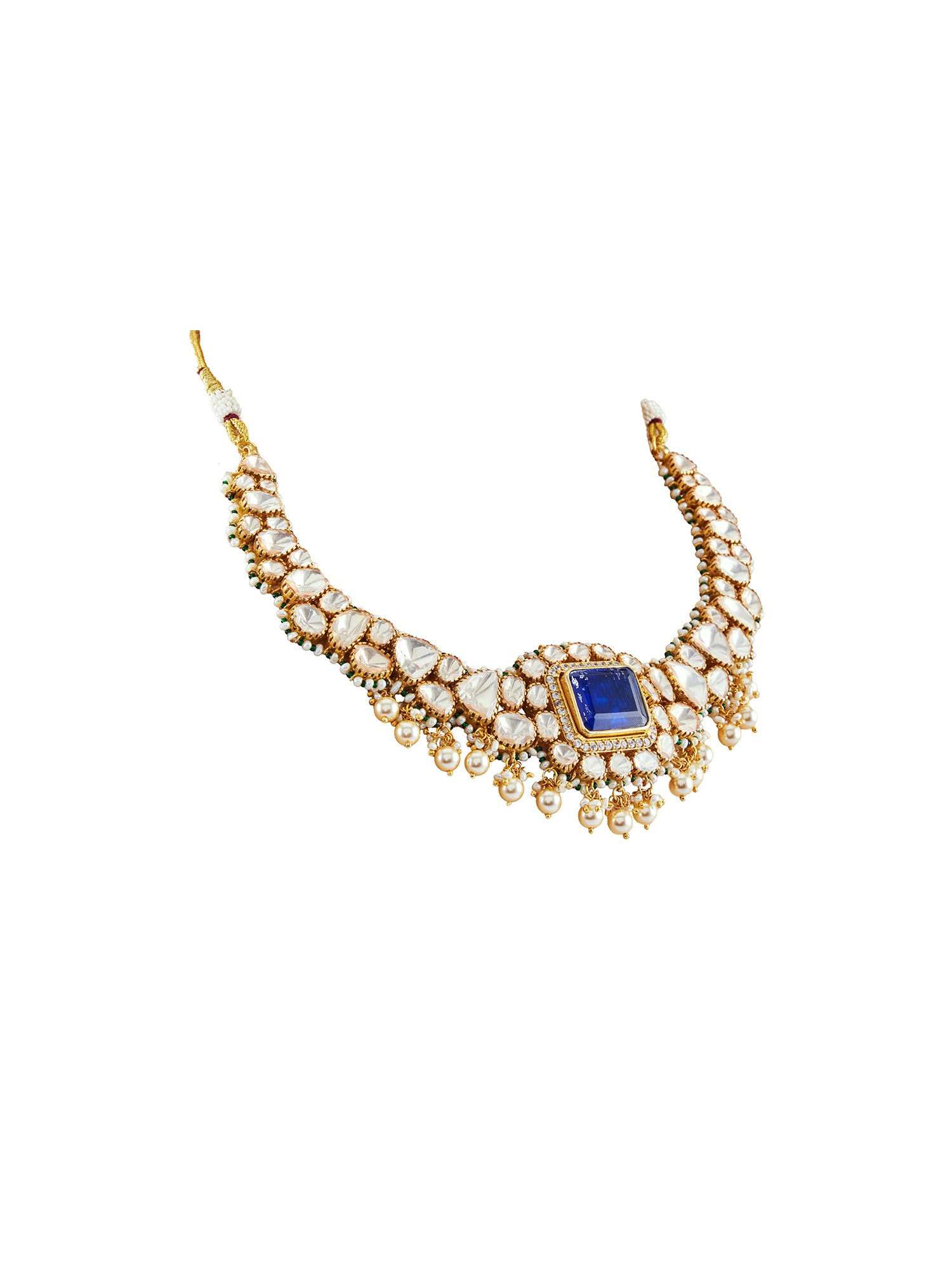 MAHTAB SEMI PRECIOUS NECKLACE SET - COLOUR CHANGEABLE