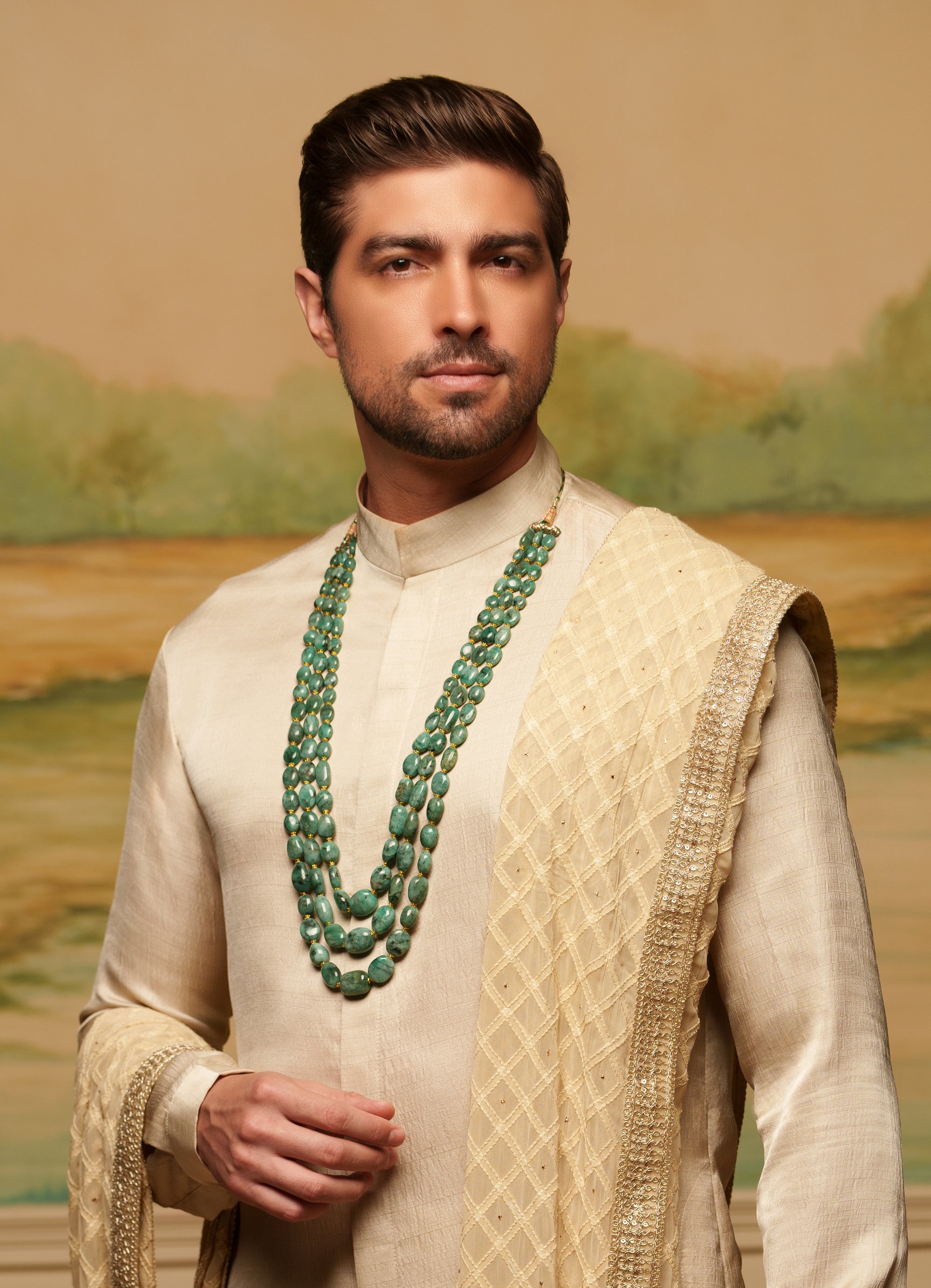 MASHAL BEADED LONG NECKLACE