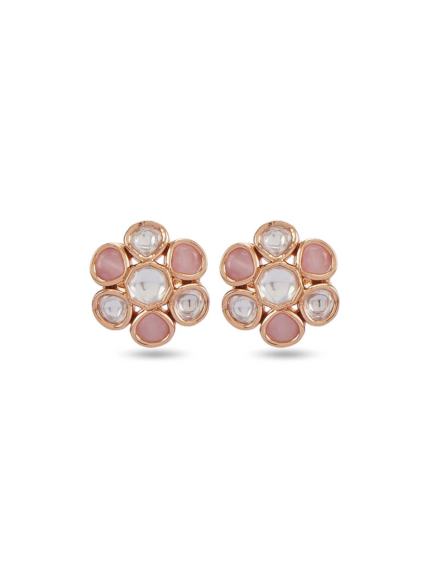 SANAZ STUD EARRINGS - PINK