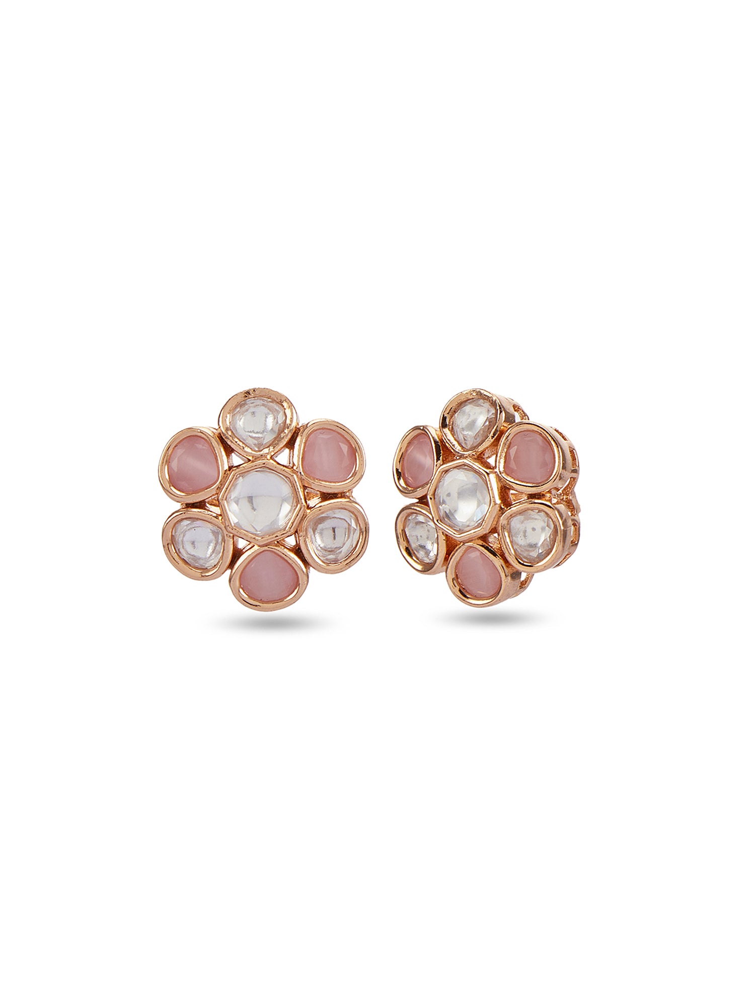 SANAZ STUD EARRINGS - PINK