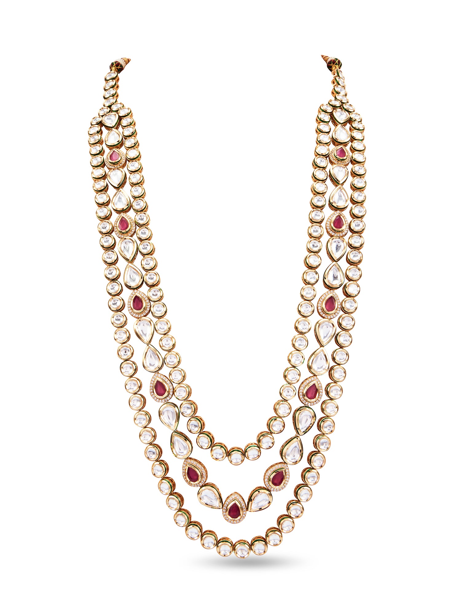 LAYLA LONG NECKLACE SET - RED