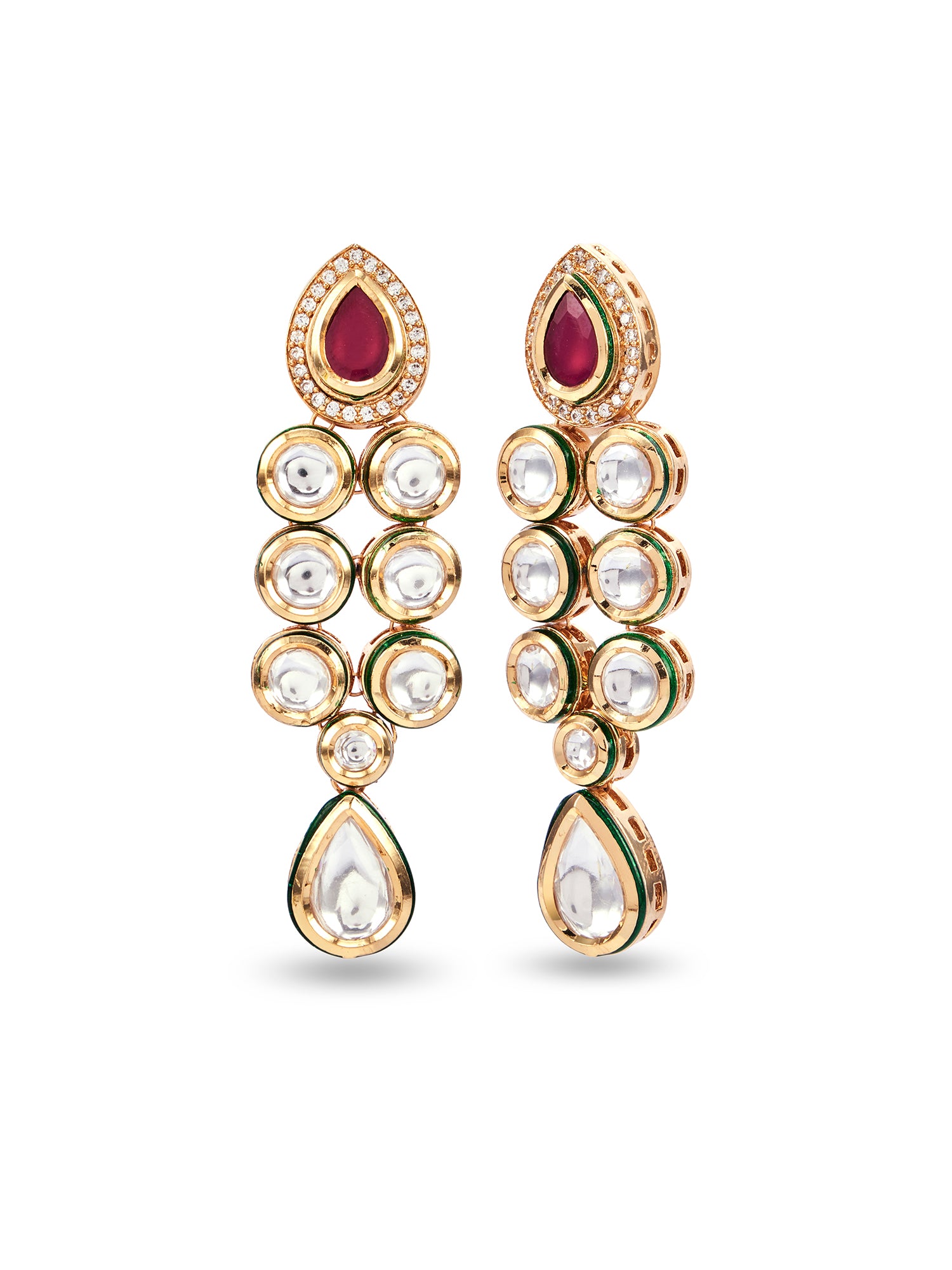 LAYLA LONG NECKLACE SET - RED