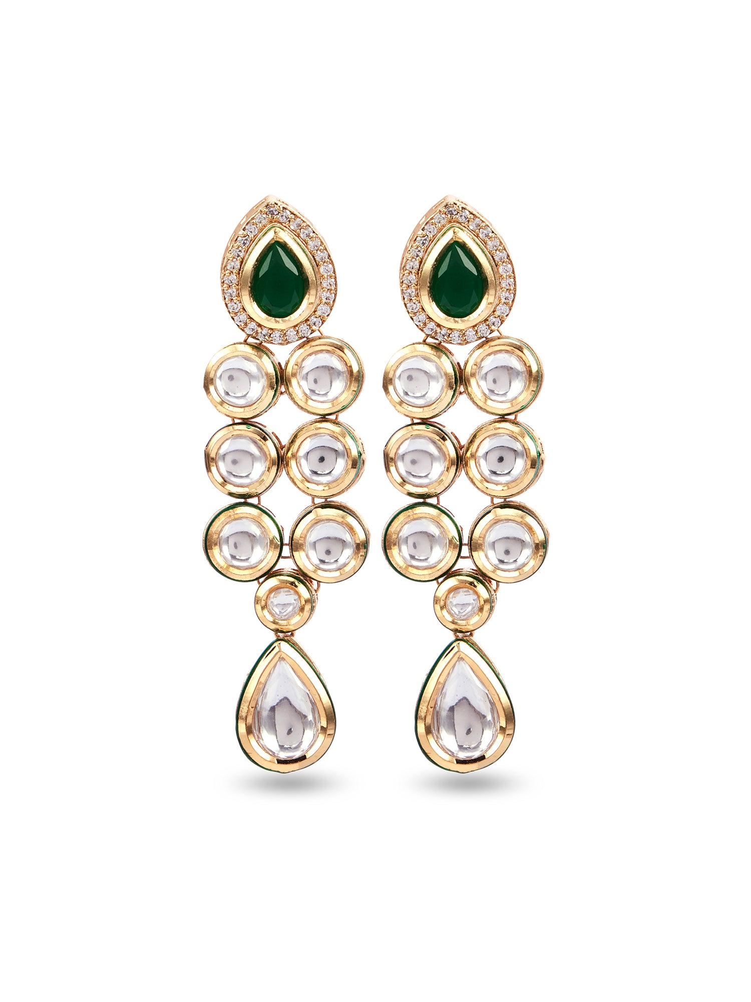 LAYLA LONG NECKLACE SET - GREEN