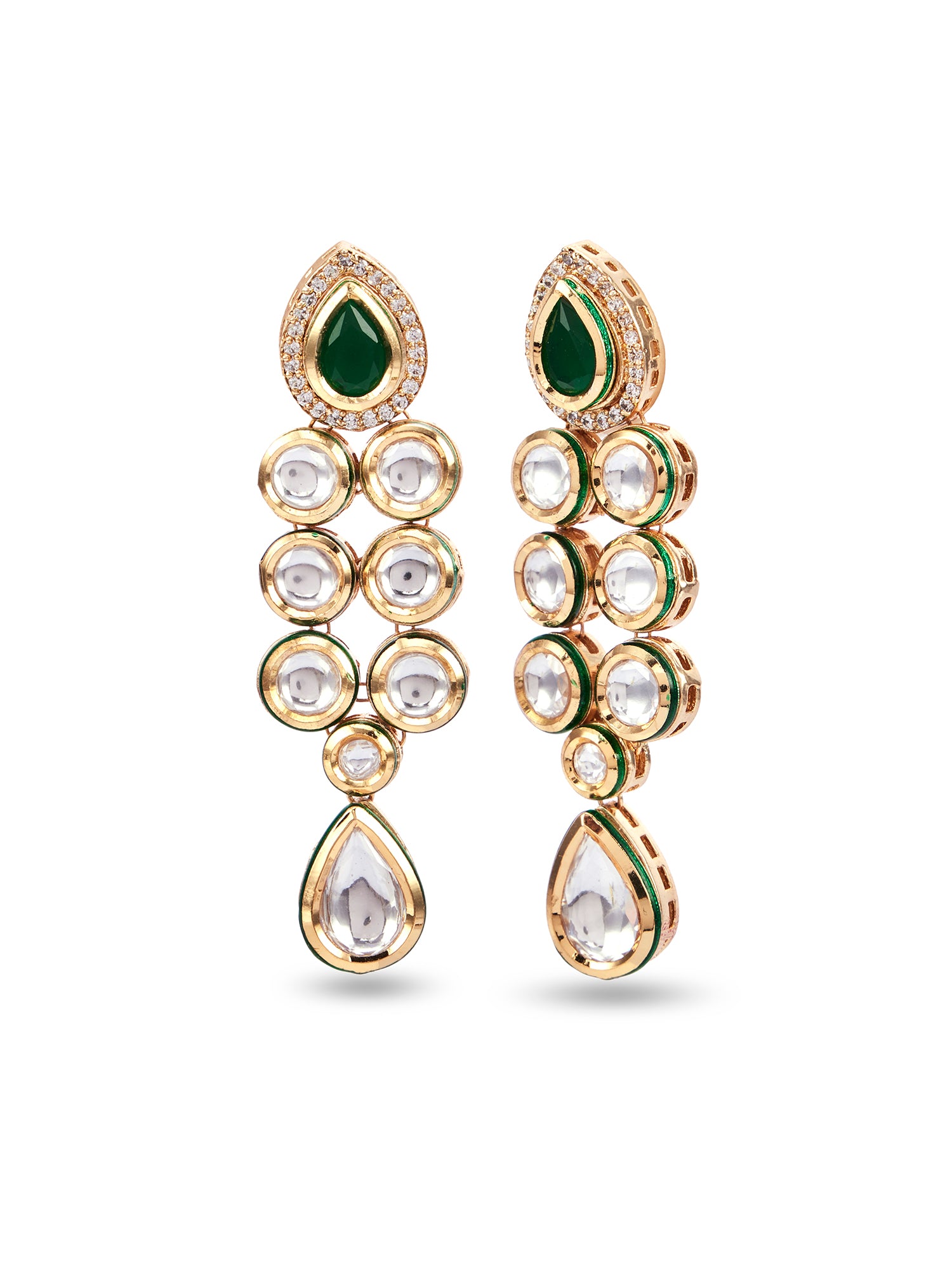 LAYLA LONG NECKLACE SET - GREEN