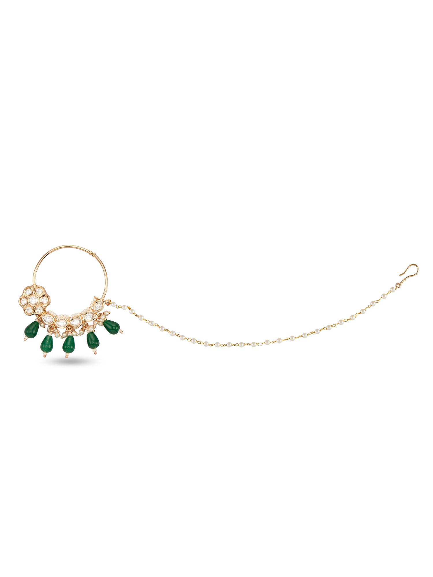 MEHRU NOSE RING - GREEN