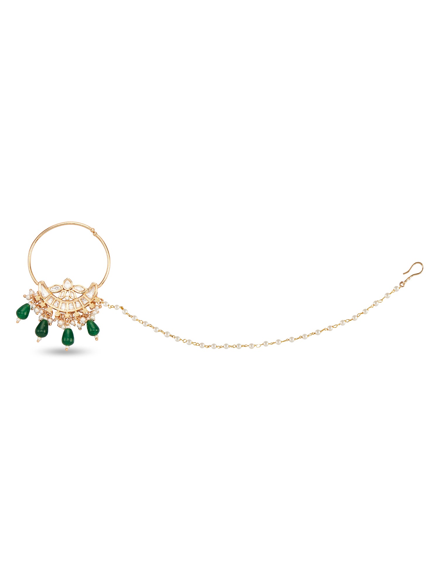 NISSA NOSE RING - GREEN
