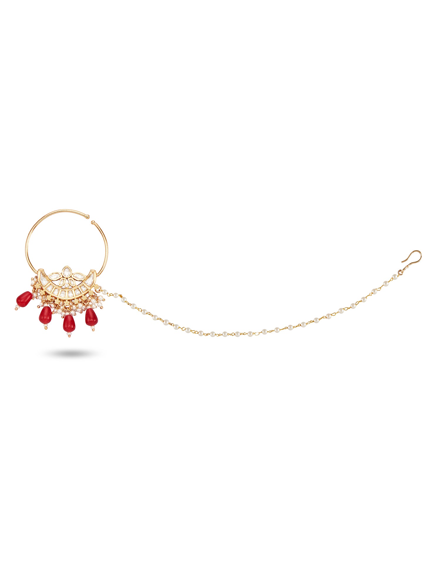 NISSA NOSE RING - RED
