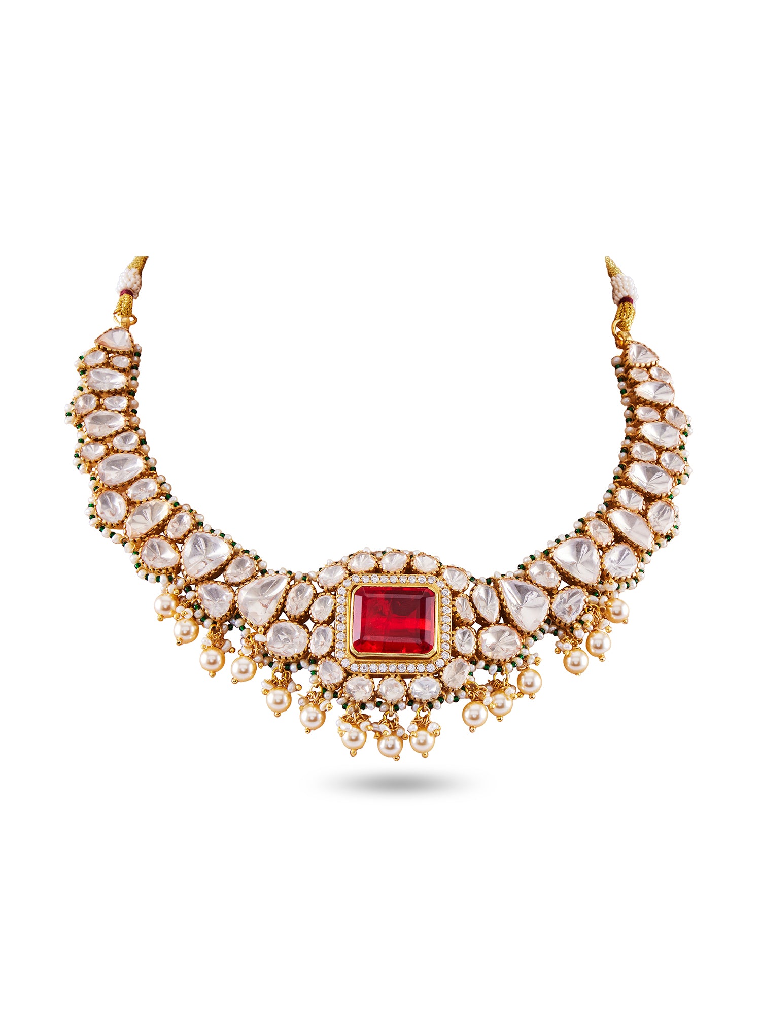 MAHTAB SEMI PRECIOUS NECKLACE SET - COLOUR CHANGEABLE
