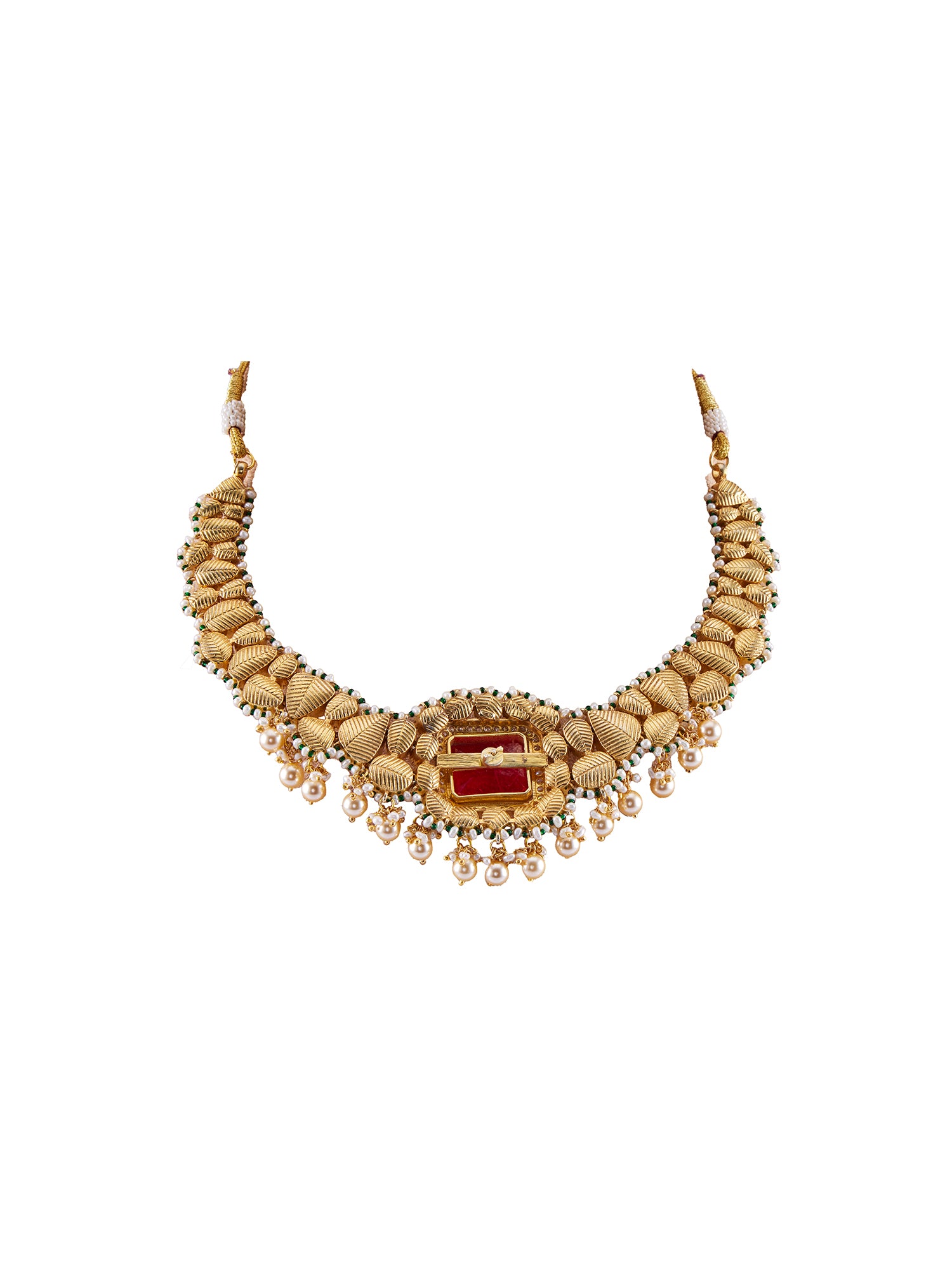 MAHTAB SEMI PRECIOUS NECKLACE SET - COLOUR CHANGEABLE