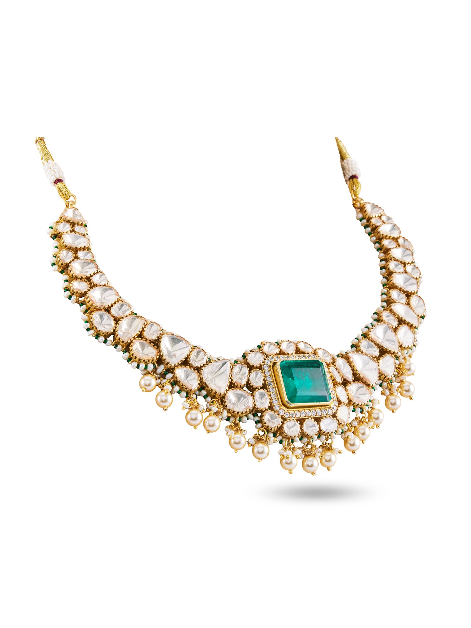 MAHTAB SEMI PRECIOUS NECKLACE SET - COLOUR CHANGEABLE