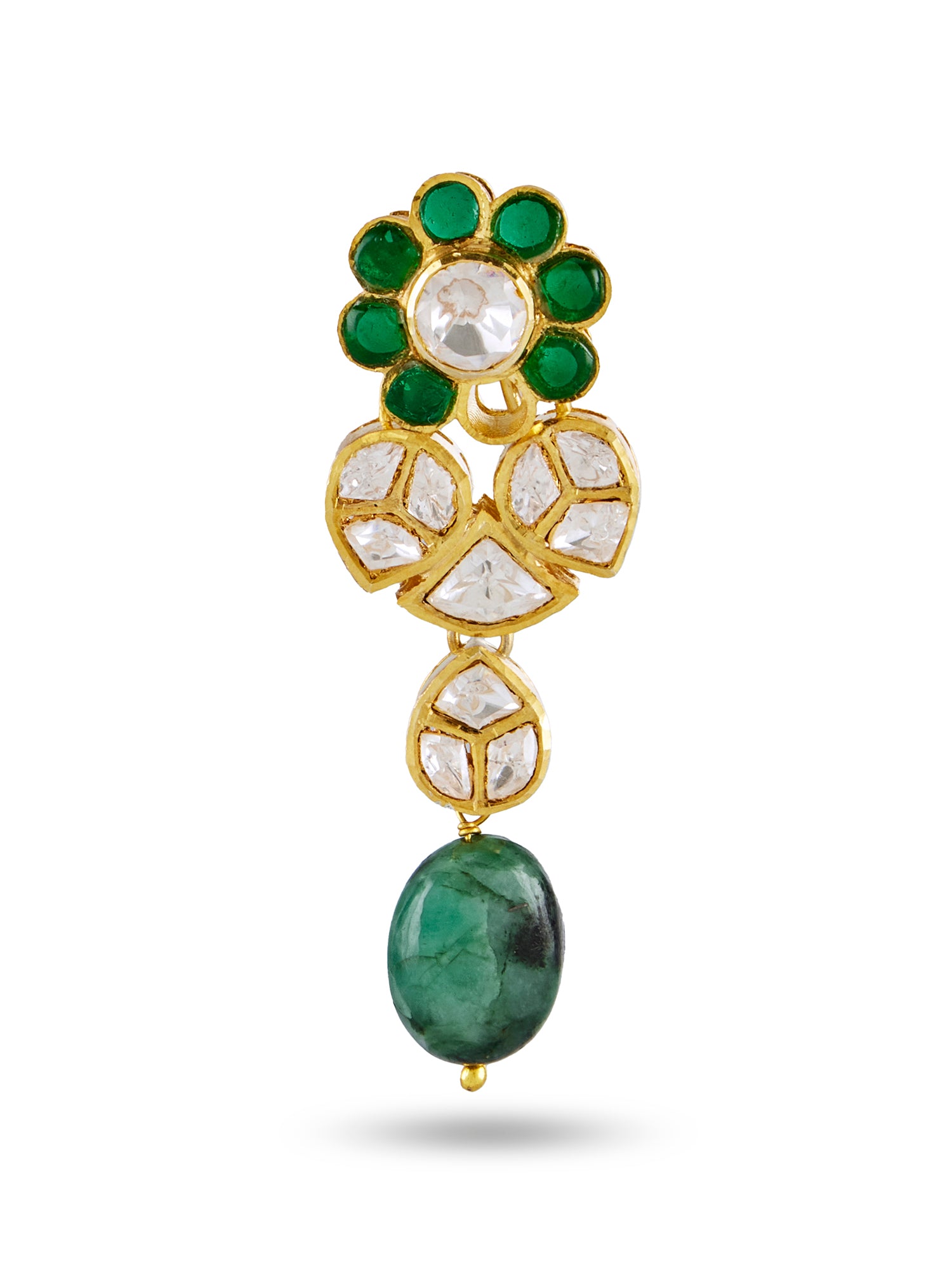 SARWAT BEADED LONG NECKLACE SET WITH SEMI PRECIOUS BROOCH