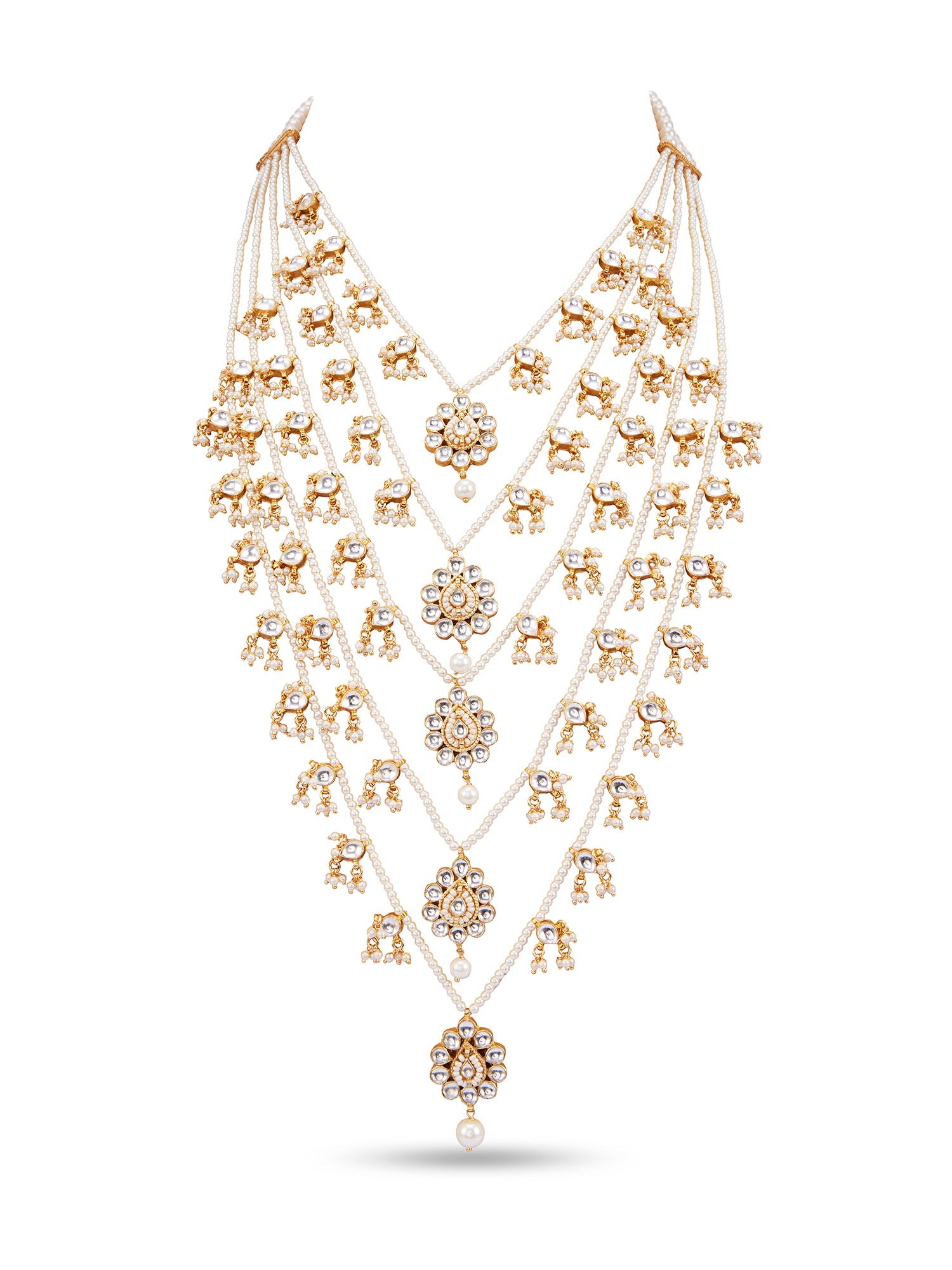 KAUKAB LAYERED NECKLACE SET - 5 LINE