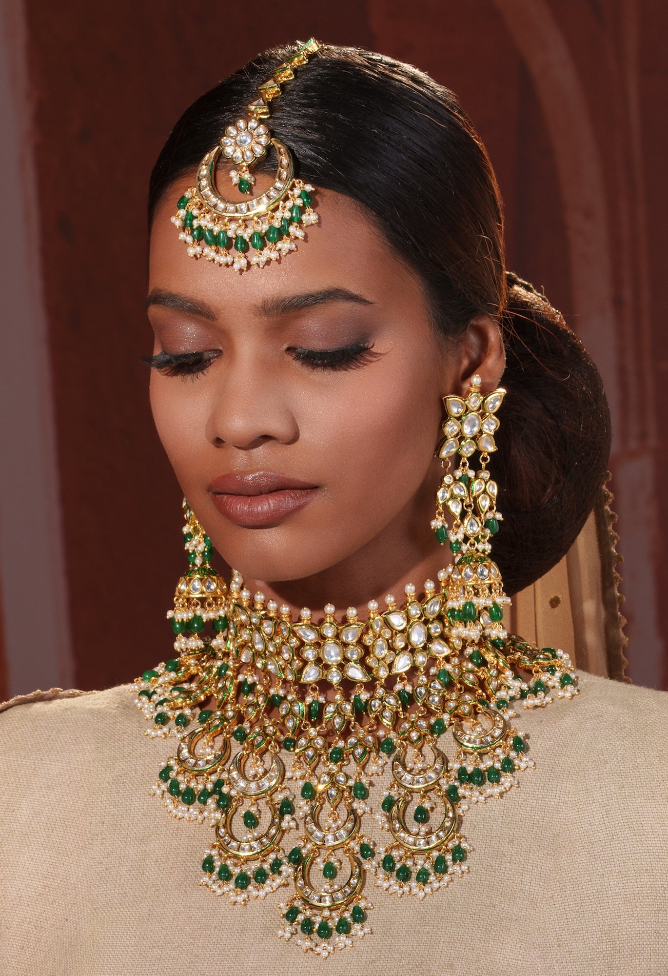 HANIFA KUNDAN BRIDAL NECKLACE SET