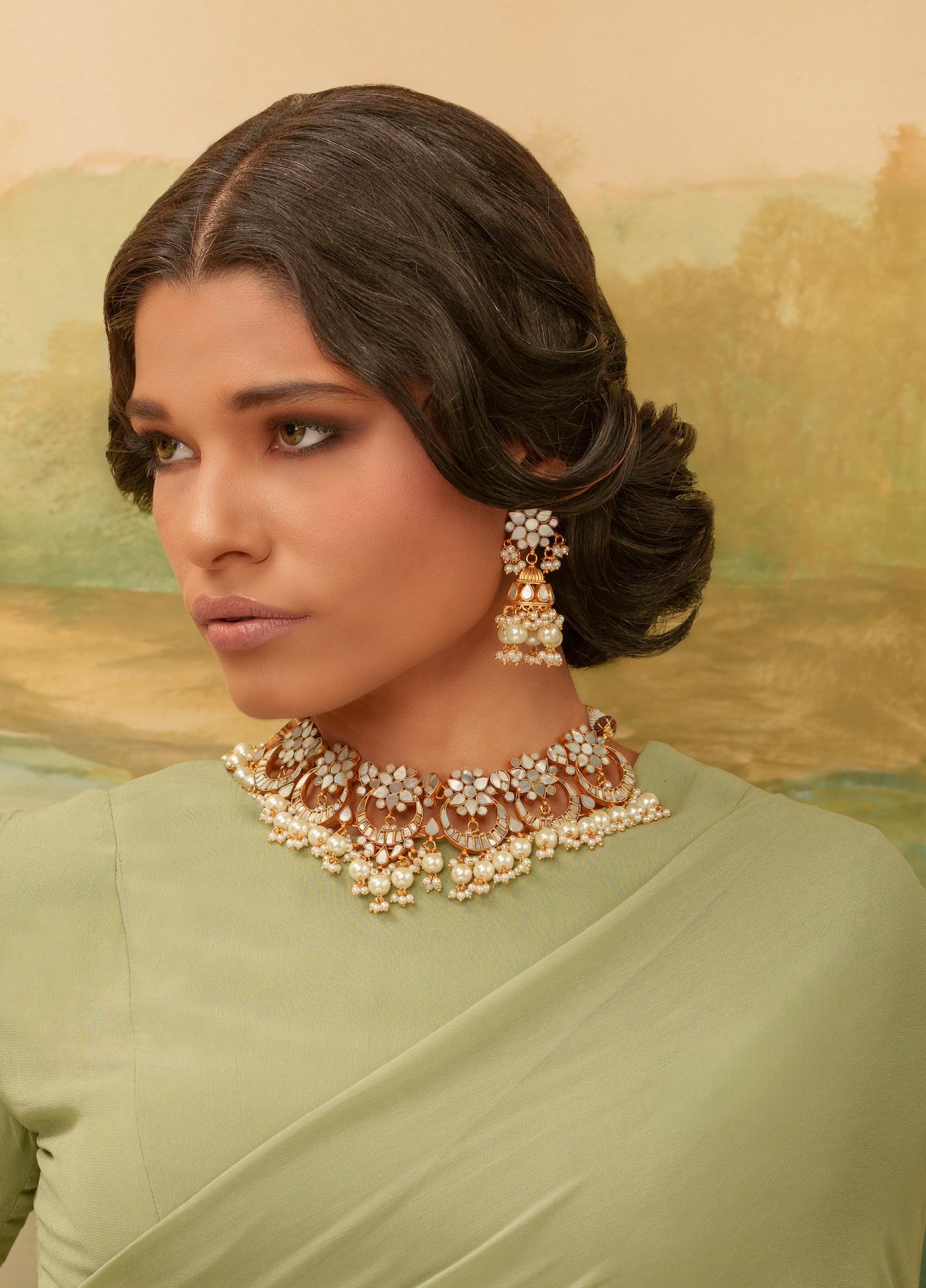ARFAH MOTHER OF PEARL NECKLACE SET