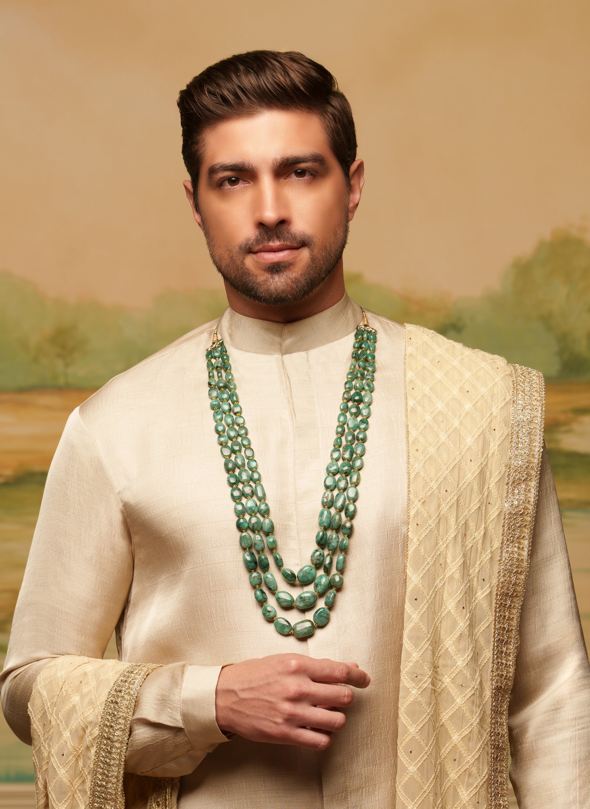 MASHAL BEADED LONG NECKLACE